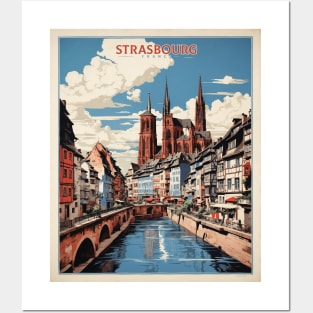 Strasbourg France Vintage Poster Tourism Posters and Art